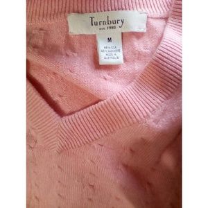 Turnbury Sweaters - Turnbury Sweater Pullover Sz M Pink Silk Cashmere Turnbury Sweaters - Turnbury Sweater Pullover Sz M Pink Silk Cashmere